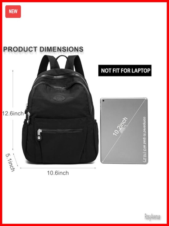Women\'s Nylon Anti Theft Mini Backpack, Water Resistant Travel Daypack main image 4